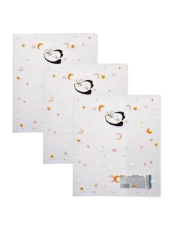 Обложка д/тетради BeSmart,345х213мм,уп 3шт,ПВХ150мкм.Mur-Mur звезды N3597/3