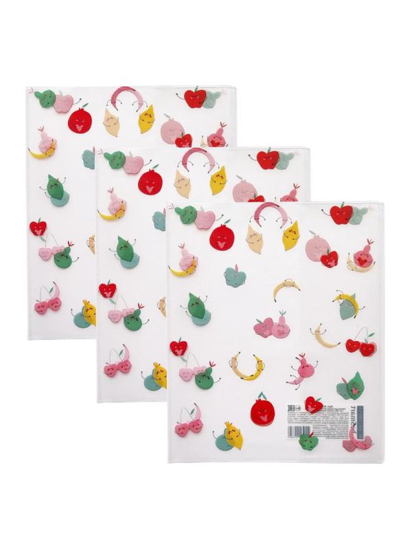 Обложка д/тетради BeSmart, 345х213мм,уп 3шт,ПВХ/150мкм.Juicy,микс,N3596/3