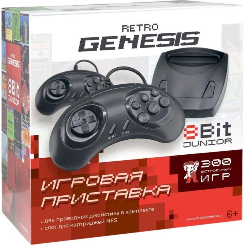 Игровая приставка Retro Genesis 8 Bit Junior + 300 игр, 2 пров джойстика