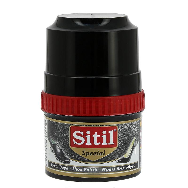 Крем для обуви Shoe Polish 60 ml,черн, крем-блеск, Sitil, 101.01 SKB
