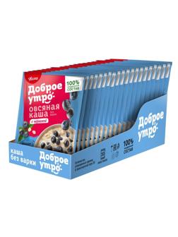 Каша Увелка овсяная с черникой 40гх20шт/уп