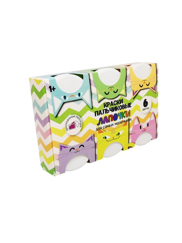 Краски пальчиковые д/мал Спектр Лапочки 1+ 60мл х 6цв/наб карт.кор. 13С-508