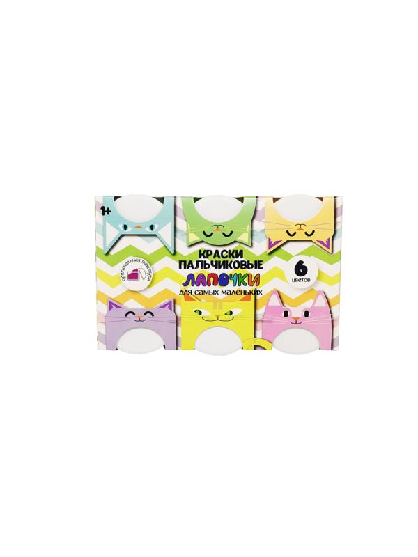 Краски пальчиковые д/мал Спектр Лапочки 1+ 60мл х 6цв/наб карт.кор. 13С-508