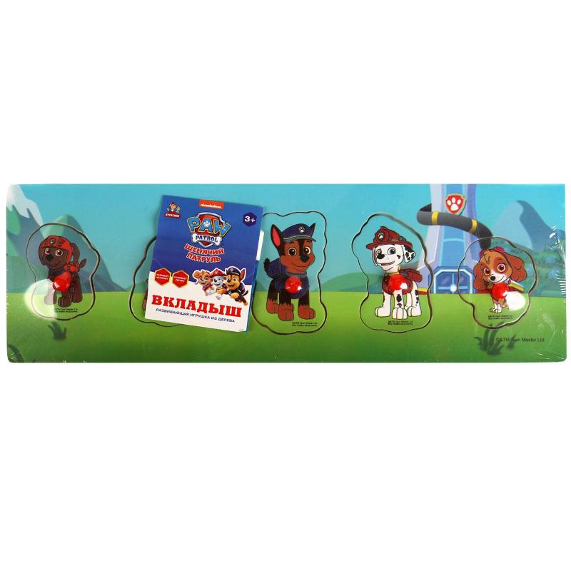 Игра Игрушка деревян Щенячий Патруль вкладыши 30x10см,пакет Буратино,341544