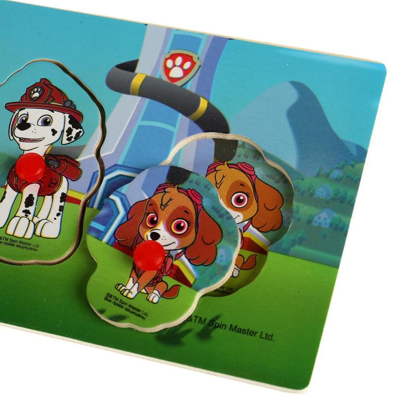 Игра Игрушка деревян Щенячий Патруль вкладыши 30x10см,пакет Буратино,341544