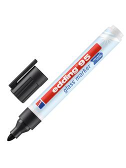 Маркер для стеклянных досок EDDING E-95/001 черный 1,5-3мм круг. наконечник