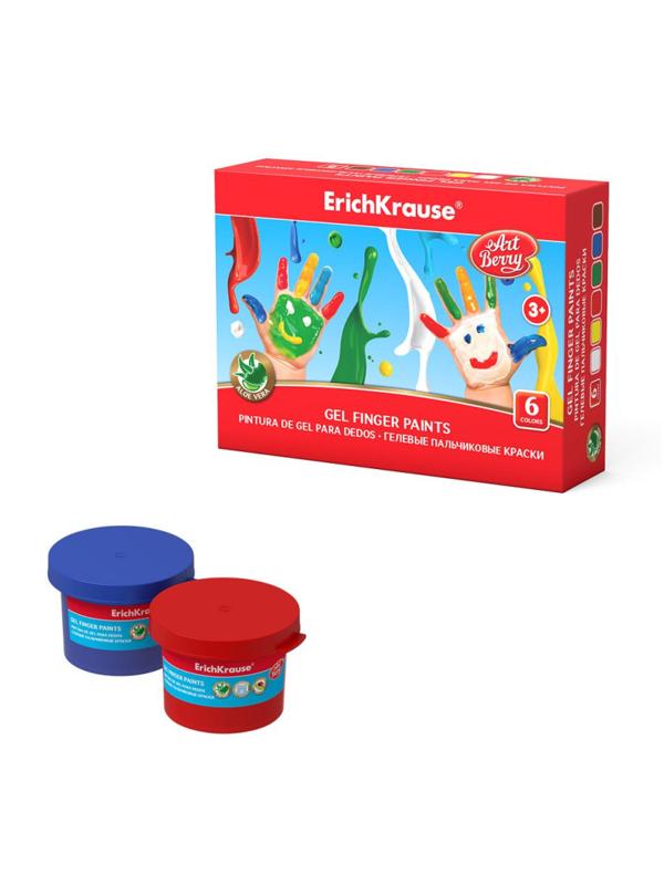 Краски пальчиковые гелевые ArtBerry с Алоэ Вера, 6 цв/наб х 35мл 41752