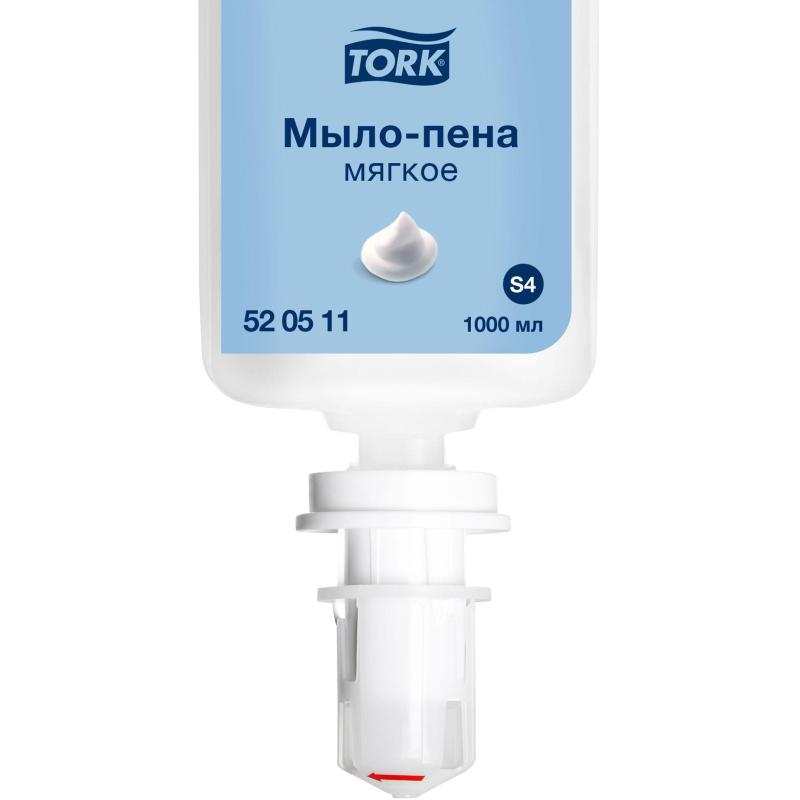 Картридж с жидким мылом Tork S4 1л пенное мягкое прозр.520511 для арт.33068