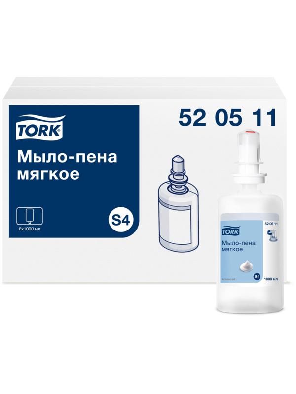 Картридж с жидким мылом Tork S4 1л пенное мягкое прозр.520511 для арт.33068