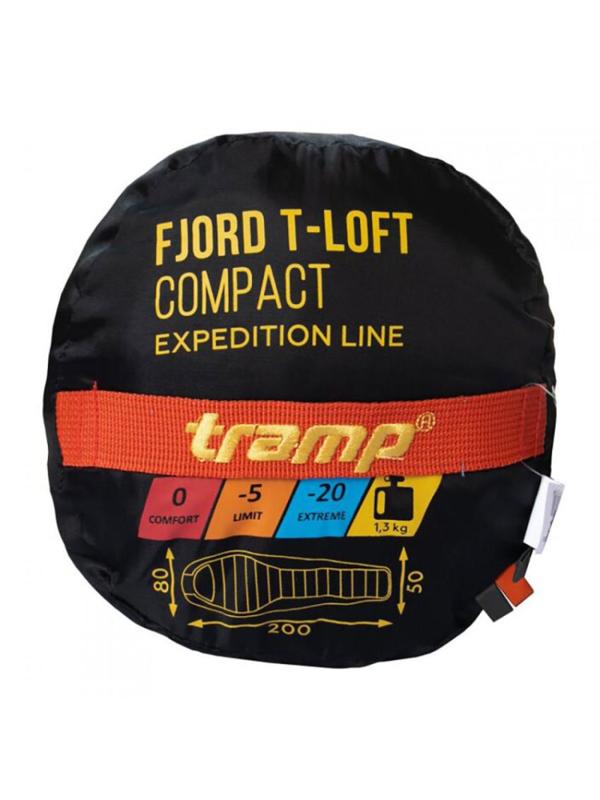 Спальный мешок Tramp  Fjord T-Loft, правый оливковый, TRS-049R