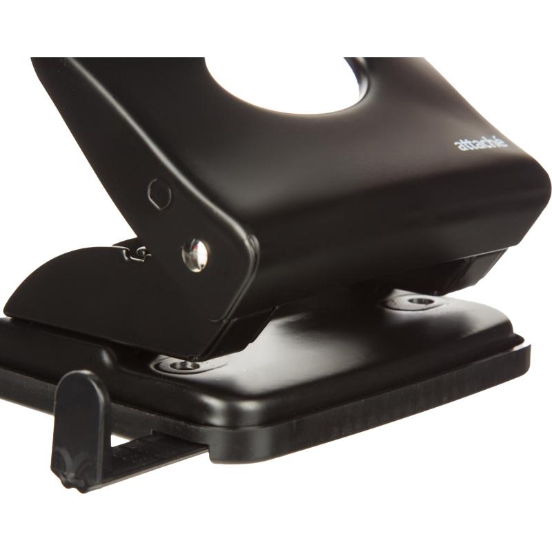 Дырокол металлический Attache Economy до 40 листов, с линейкой, цвет черный