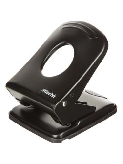 Дырокол металлический Attache Economy до 40 листов, с линейкой, цвет черный