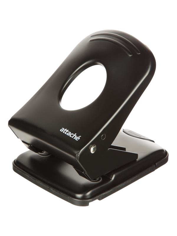 Дырокол металлический Attache Economy до 40 листов, с линейкой, цвет черный