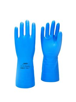 Перчатки защитные нитрил КЩС SCAFFA Практик цв.синий р.8