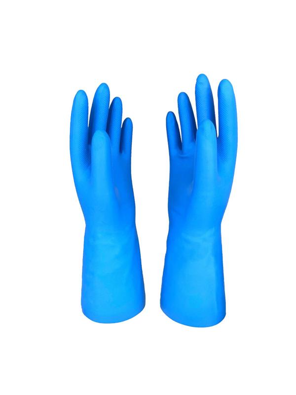 Перчатки защитные нитрил КЩС SCAFFA Практик цв.синий р.7