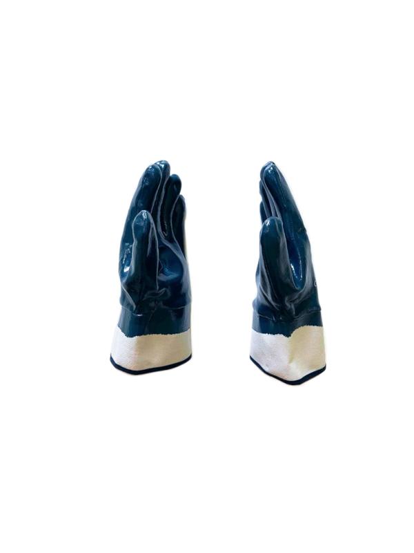 Перчатки защитные тройное нитриловое покрытие крага SCAFFA NBR4560 р.9