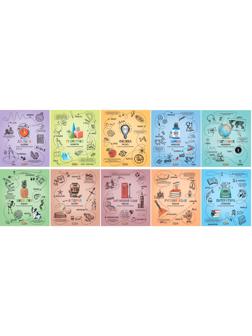 Набор Тетрадь предметная №1 School Ребус 48л А5, 10 предметов,73862