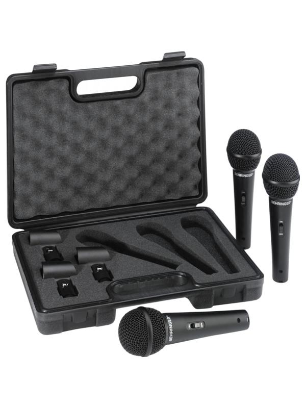 Микрофон Behringer XM1800S, набор из 3-х динамических микрофонов в кейсе