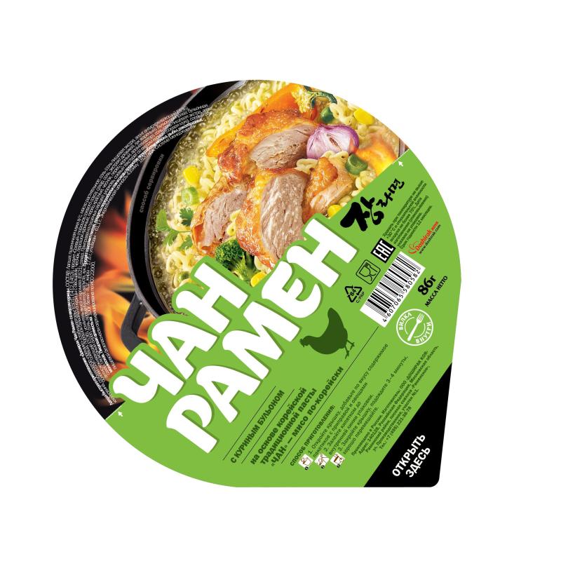 Суп Чан Рамен со вкусом курицы лоток 86г 24/уп