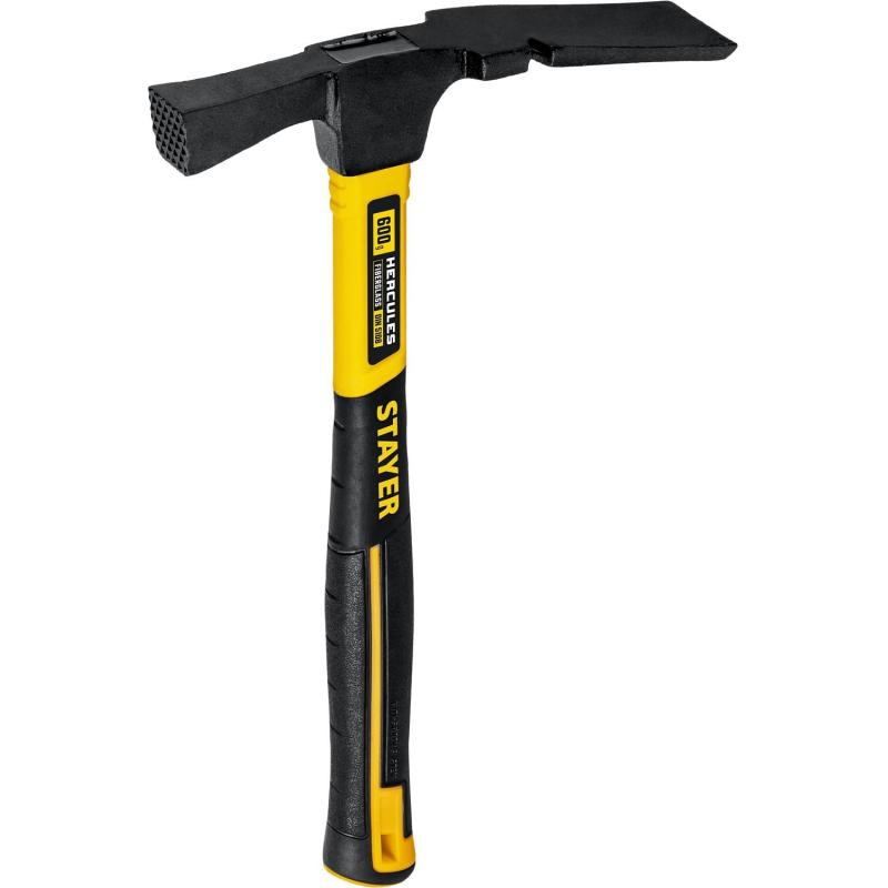 Молоток каменщика с фиберглас. рукояткой STAYER  Hercules 600г(20161_z01)