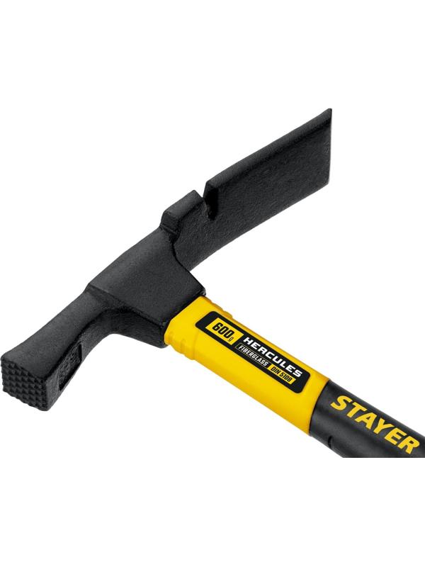 Молоток каменщика с фиберглас. рукояткой STAYER  Hercules 600г(20161_z01)