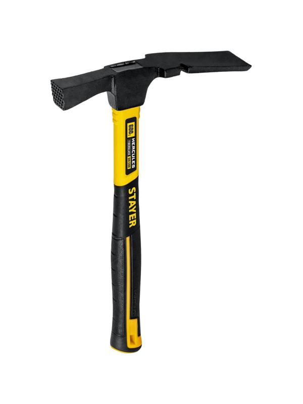 Молоток каменщика с фиберглас. рукояткой STAYER  Hercules 600г(20161_z01)