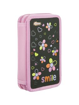 Пенал №1School   Smile 2 отд., ламинат, выборочный лак, 190x110 мм, ПКК 11