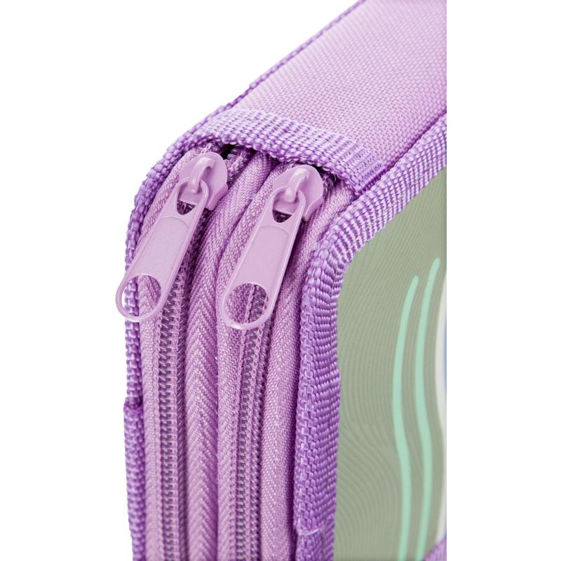 Пенал №1School Avocado cruise 2 отд.,ламинат,выборочн. лак,190x110мм,ПКК 11