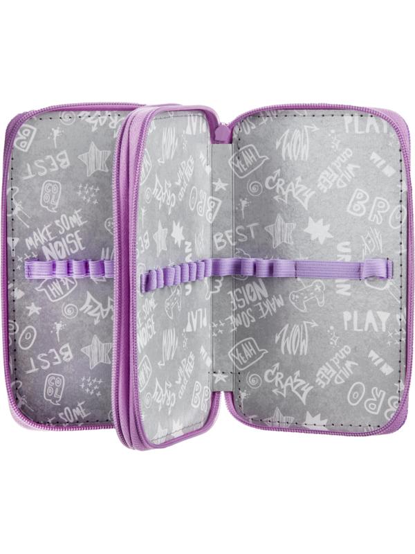 Пенал №1School Avocado cruise 2 отд.,ламинат,выборочн. лак,190x110мм,ПКК 11