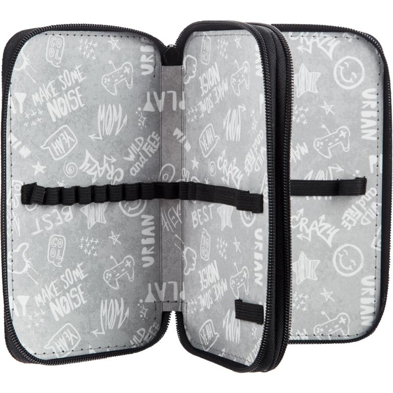 Пенал №1School Football 2 отд., ламинат, выборочный лак, 190x110 мм, ПКК 11