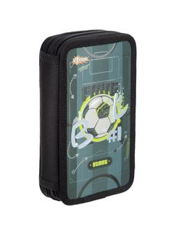 Пенал №1School Football 2 отд., ламинат, выборочный лак, 190x110 мм, ПКК 11