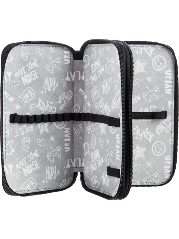 Пенал №1School Football 2 отд., ламинат, выборочный лак, 190x110 мм, ПКК 11