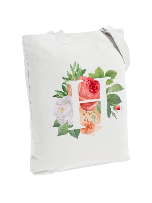 Сумка для покупок холщовая 'Цветочная азбука: Н', молочно-белая, 70391.61