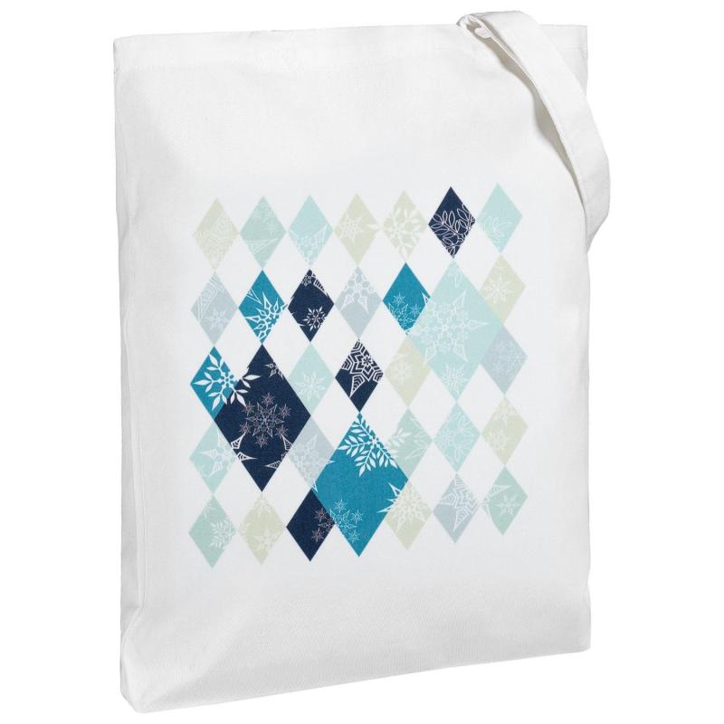 Сумка для покупок холщовая 'Ромбо. Первый снег', белая, 71901.60