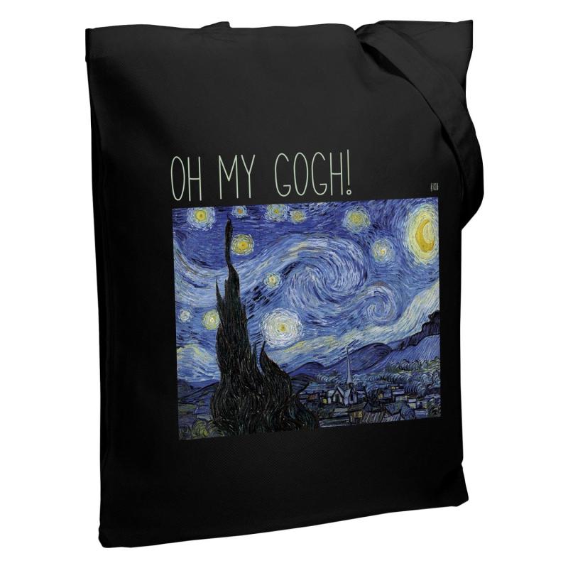 Сумка для покупок холщовая 'Oh my Gogh!', черная, 71236.31
