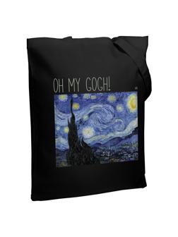 Сумка для покупок холщовая 'Oh my Gogh!', черная, 71236.31