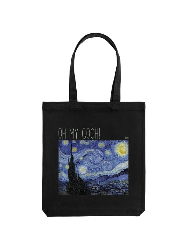 Сумка для покупок холщовая 'Oh my Gogh!', черная, 71236.31