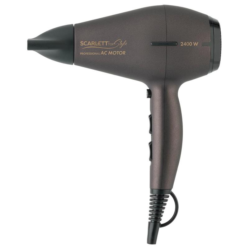 Фен SCARLETT SC-HD70I32, 2400Вт, AC мотор, шоколад