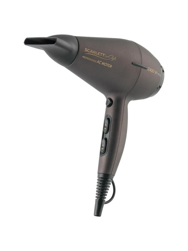 Фен SCARLETT SC-HD70I32, 2400Вт, AC мотор, шоколад