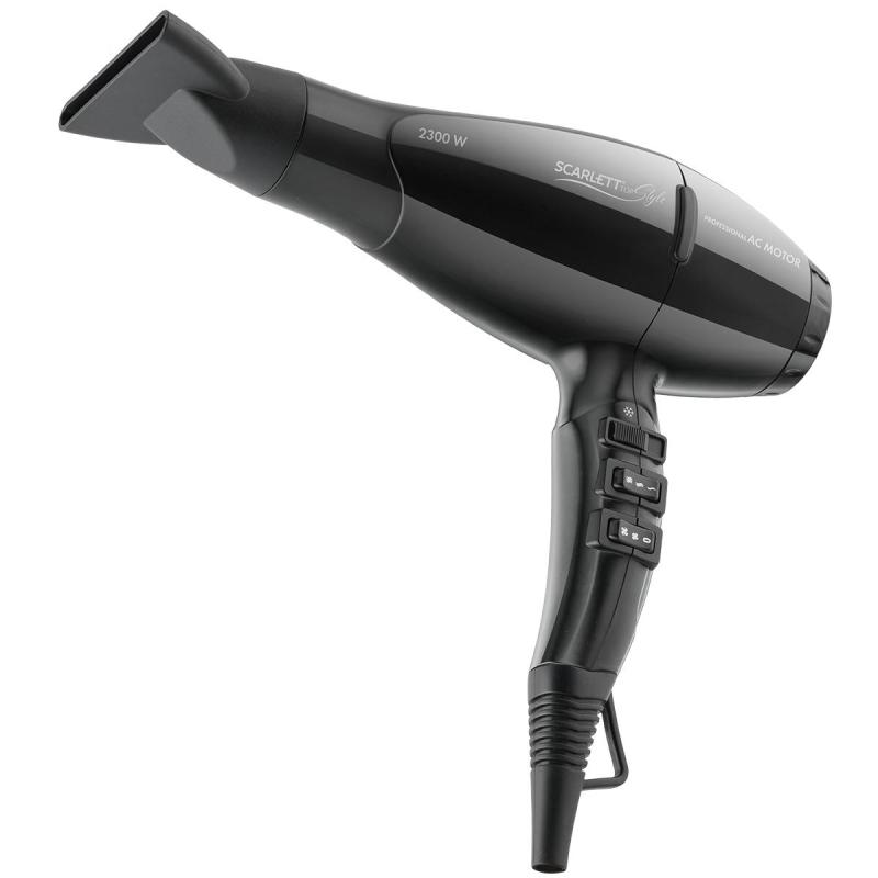 Фен SCARLETT SC-HD70I91, 2300Вт, AC мотор, черный
