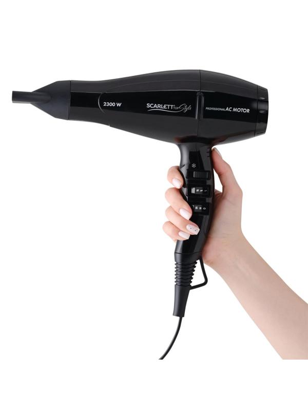 Фен SCARLETT SC-HD70I91, 2300Вт, AC мотор, черный