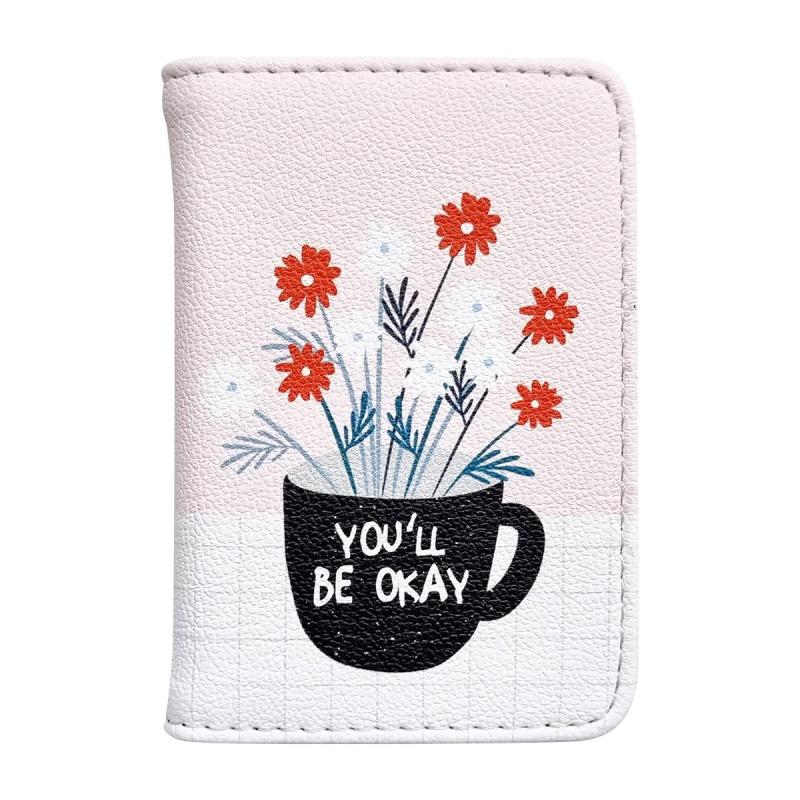 Обложка для проездного билета, 77х100мм, искусс кожа.Sentiment, цветы N3116