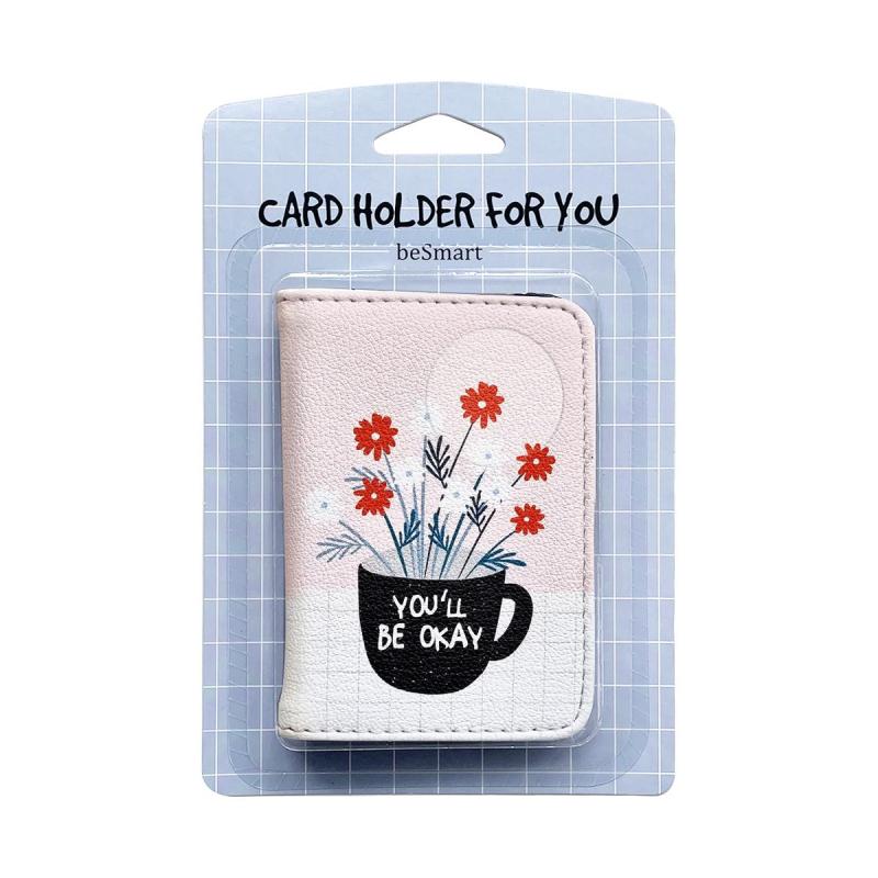 Обложка для проездного билета, 77х100мм, искусс кожа.Sentiment, цветы N3116