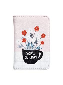 Обложка для проездного билета, 77х100мм, искусс кожа.Sentiment, цветы N3116