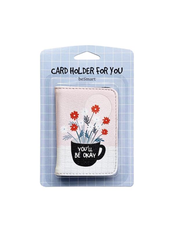 Обложка для проездного билета, 77х100мм, искусс кожа.Sentiment, цветы N3116