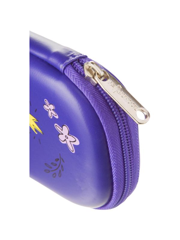 Пенал 3D Dino princess 1 секционный, фиолетовый