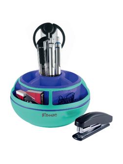 Набор настольный Комус 10 предметов бирюзовый/синий S-897