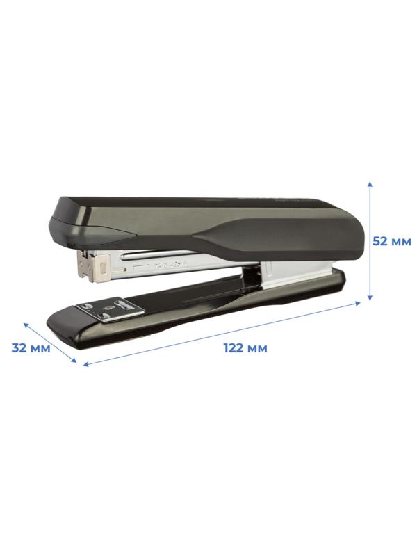 Степлер Комус MSBK24301 (№24/6-26/6) до 30 лист., металл, чёрный