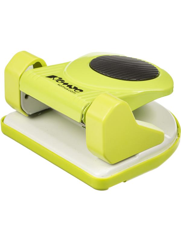 Дырокол Комус MPG20 до 20 лист., металл, с линейкой и блокиратором, зелёный