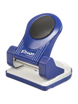 Дырокол Комус MPBL30 до 30 лист., металл, с линейкой и блокиратором, синий